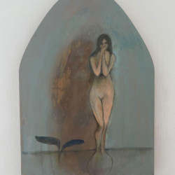 Rachel Shaw - Leda Hush, 29x44cm, Oil on board Rachel Shaw - Leda Hush, 29x44cm, Oil on board