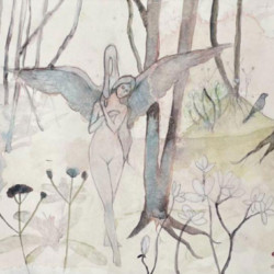 Rachel Shaw - Leda, 76x21cm, Watercolour on paper Rachel Shaw - Leda, 76x21cm, Watercolour on paper