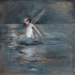 Rachel Shaw - Moonrise, 39x39cm, (frame size) Oil on board Rachel Shaw - Moonrise, 39x39cm, (frame size) Oil on board