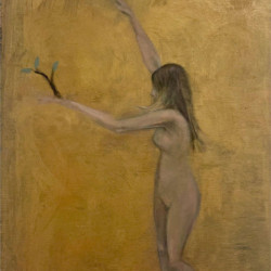 Rachel Shaw - Tree Lady, 31x46cm, (framed size) Oil on board Rachel Shaw - Tree Lady, 31x46cm, (framed size) Oil on board